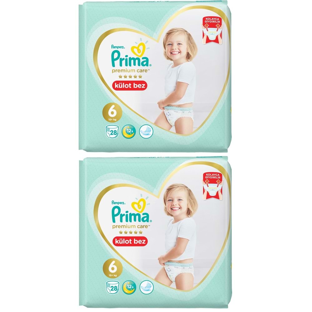 Prima Premium Care Külot Bebek Bezi 6 Beden 15+ 56 Adet Süper Ekonomik Pk