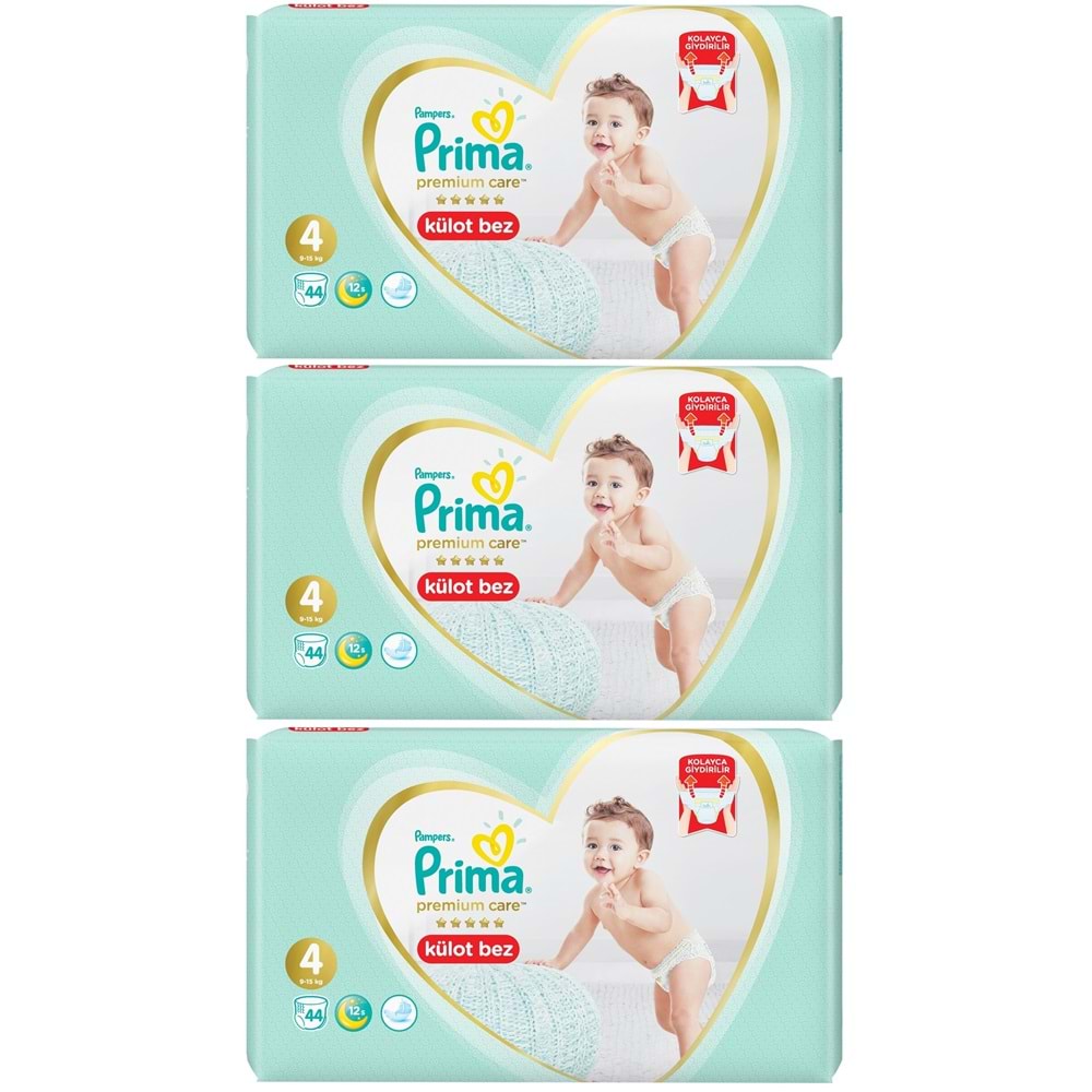 Prima Premium Care Külot Bebek Bezi 4 Beden 9-15 KG 132 Adet Ekonomik Fırsat Pk