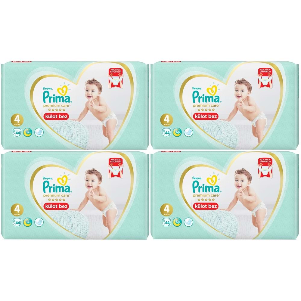 Prima Premium Care Külot Bebek Bezi 4 Beden 9-15 KG 176 Adet Süper Ekonomik Fırsat Pk
