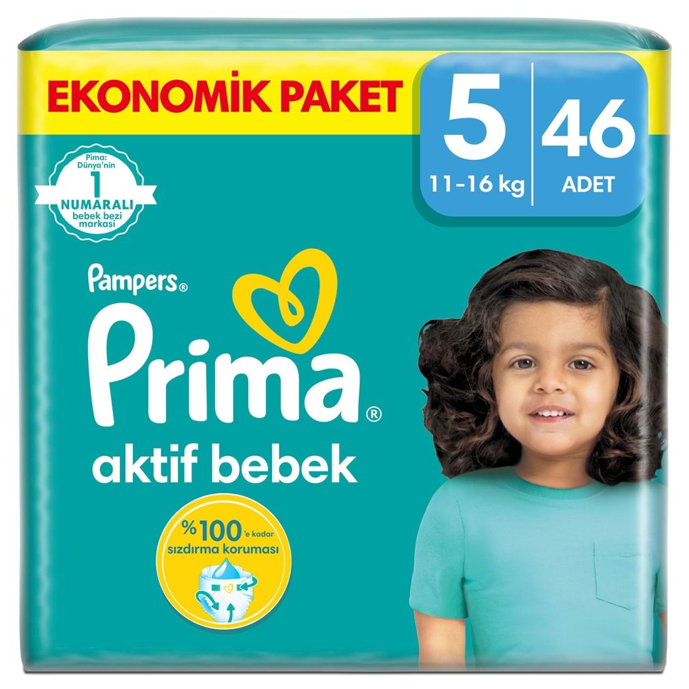 Prima Bebek Bezi 5 Beden 11-16 KG Junior 184 Adet Süper Ekonomik Fırsat Pk