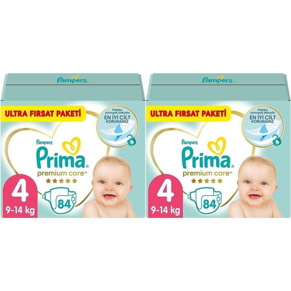 Prima Premium Care Bebek Bezi 4 Beden 9-14 Maxi 168 Adet MeGa Fırsat Pk