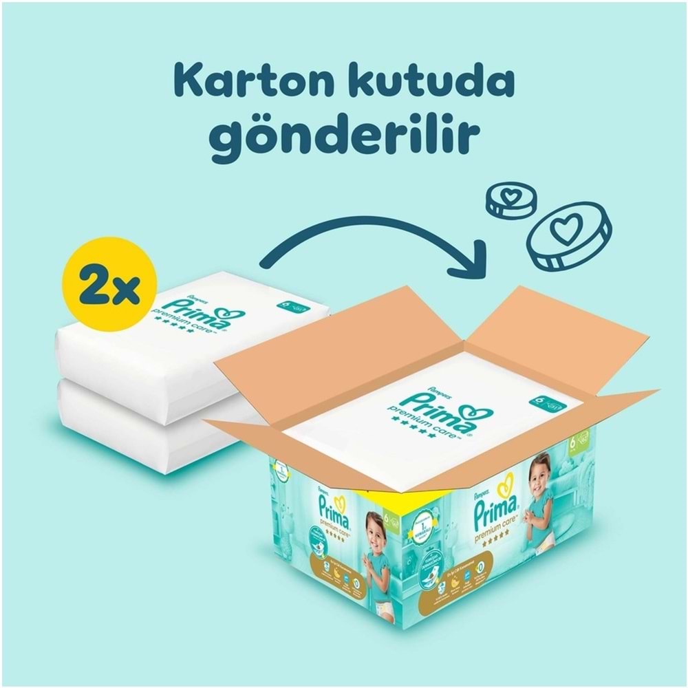 Prima Premium Care Bebek Bezi 6 Beden 13+ Extra Large 124 Adet MeGa Fırsat Pk