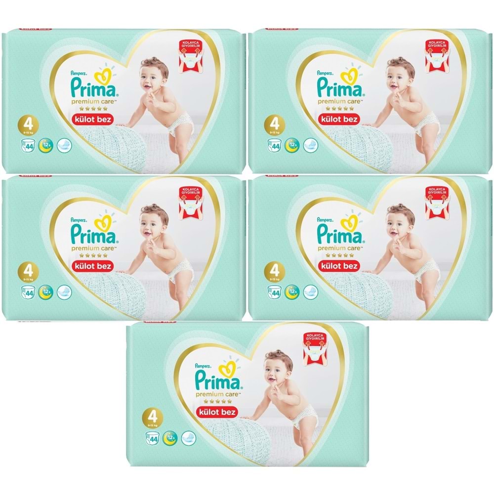 Prima Premium Care Külot Bebek Bezi 4 Beden 9-15 KG 220 Adet MeGa Ekonomik Pk