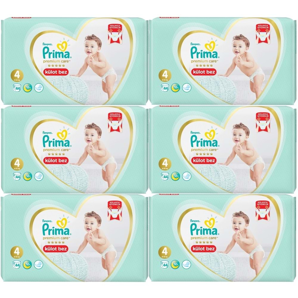 Prima Premium Care Külot Bebek Bezi 4 Beden 9-15 KG 264 Adet Süper Ekonomik MeGa Pk