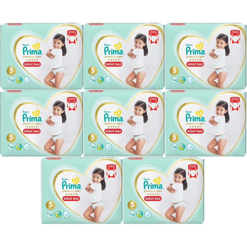 Prima Premium Care Külot Bebek Bezi 5 Beden 12-17 KG 272 Adet Ultra Ekonomik Fırsat Pk