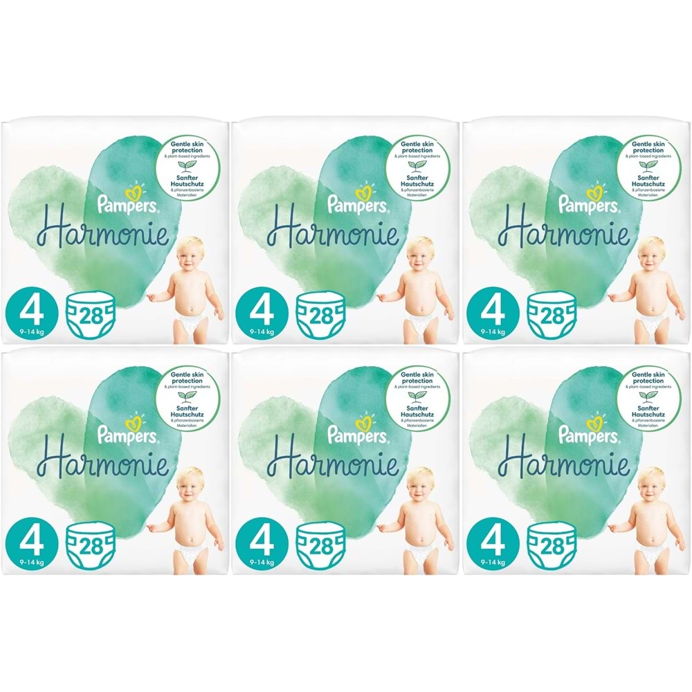 Prima Pampers Harmonie Bebek Bezi 4 Beden 9-14 KG Maxi 168 Adet Ekstra Ultra Fırsat Pk