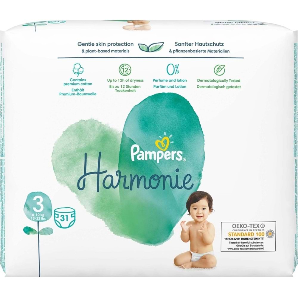 Prima Pampers Harmonie Bebek Bezi 3 Beden 6-10 KG Midi 93 Adet Aylık Ultra Fırsat Pk
