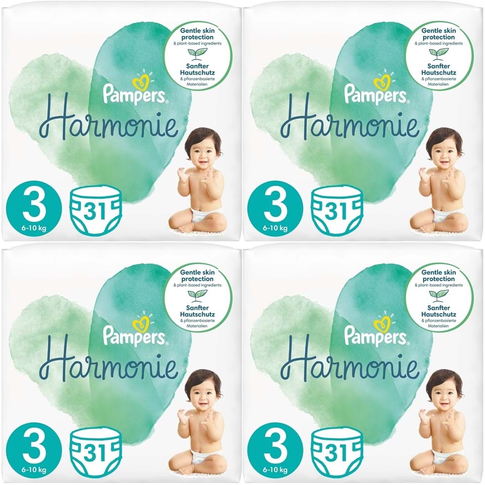 Prima Pampers Harmonie Bebek Bezi 3 Beden 6-10 KG Midi 124 Adet Avantaj Ultra Fırsat Pk