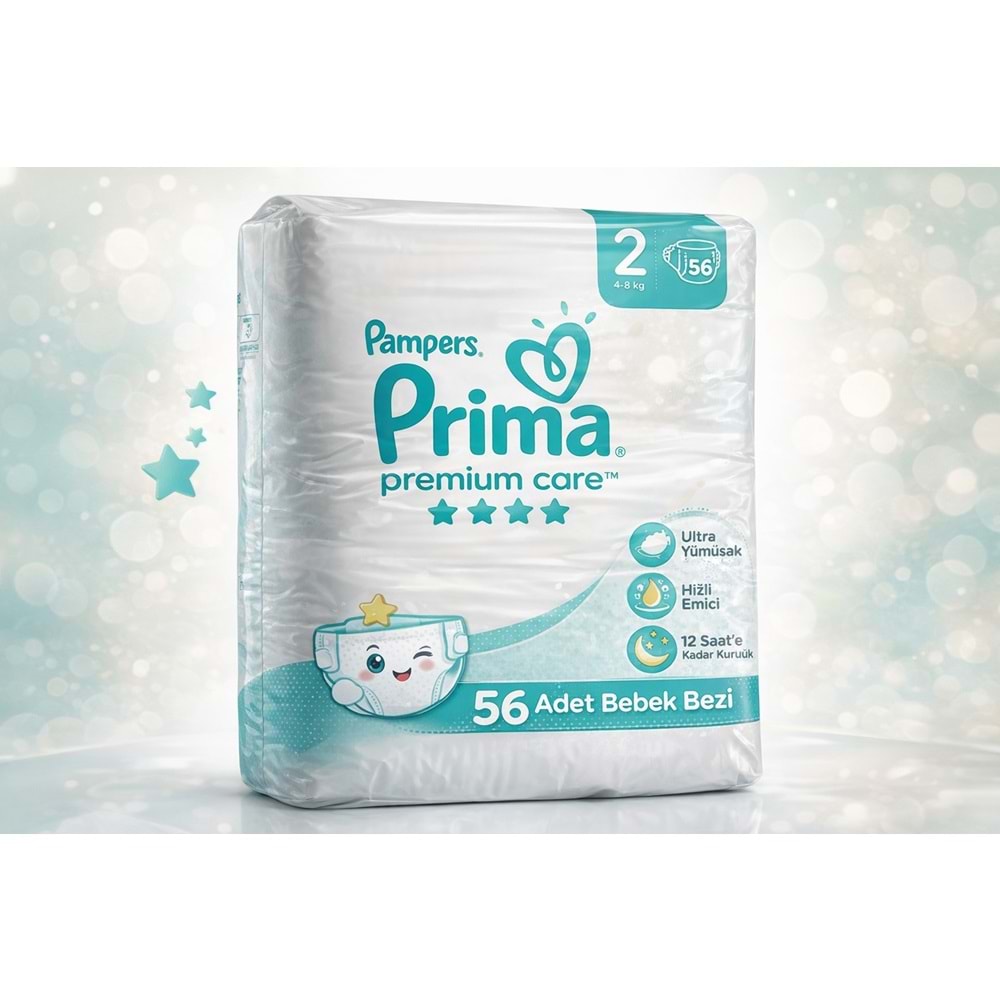 Prima Premium Care Bebek Bezi 2 Beden 4-8 KG Mini 168 Adet Aylık MeGa Pk