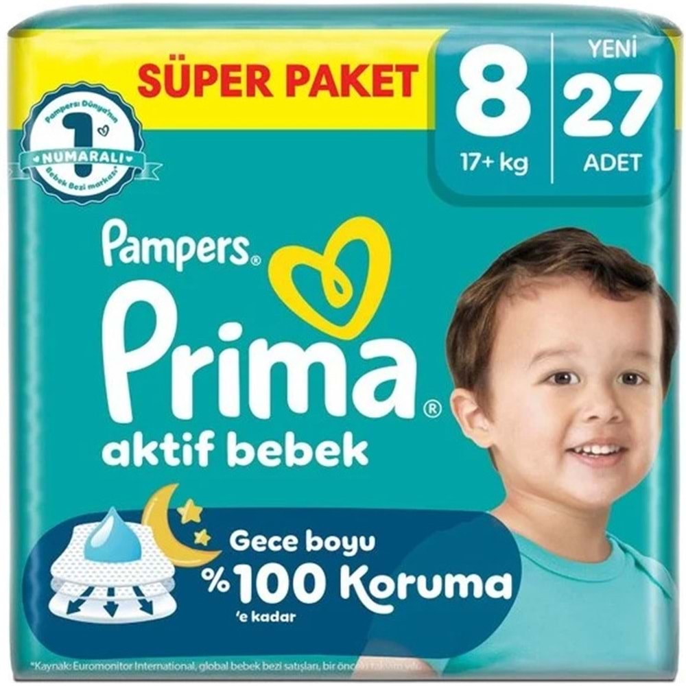Prima Bebek Bezi 8 Beden 17+ KG XXX Large 81 Adet Süper Fırsat Pk