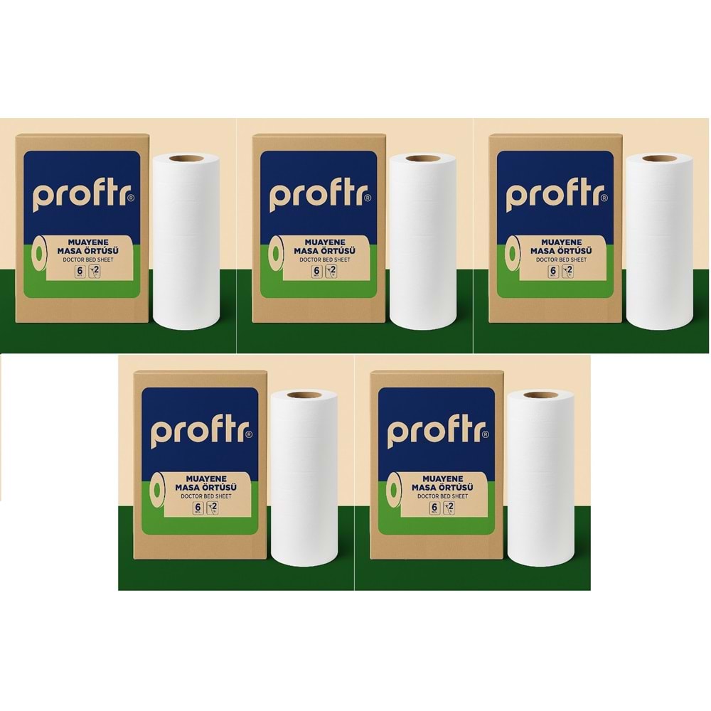 Proftr Muayene Sedye Masa Örtüsü Çift Katlı 50*25CM 50 Metre 30 Lu Set (5KL*6)