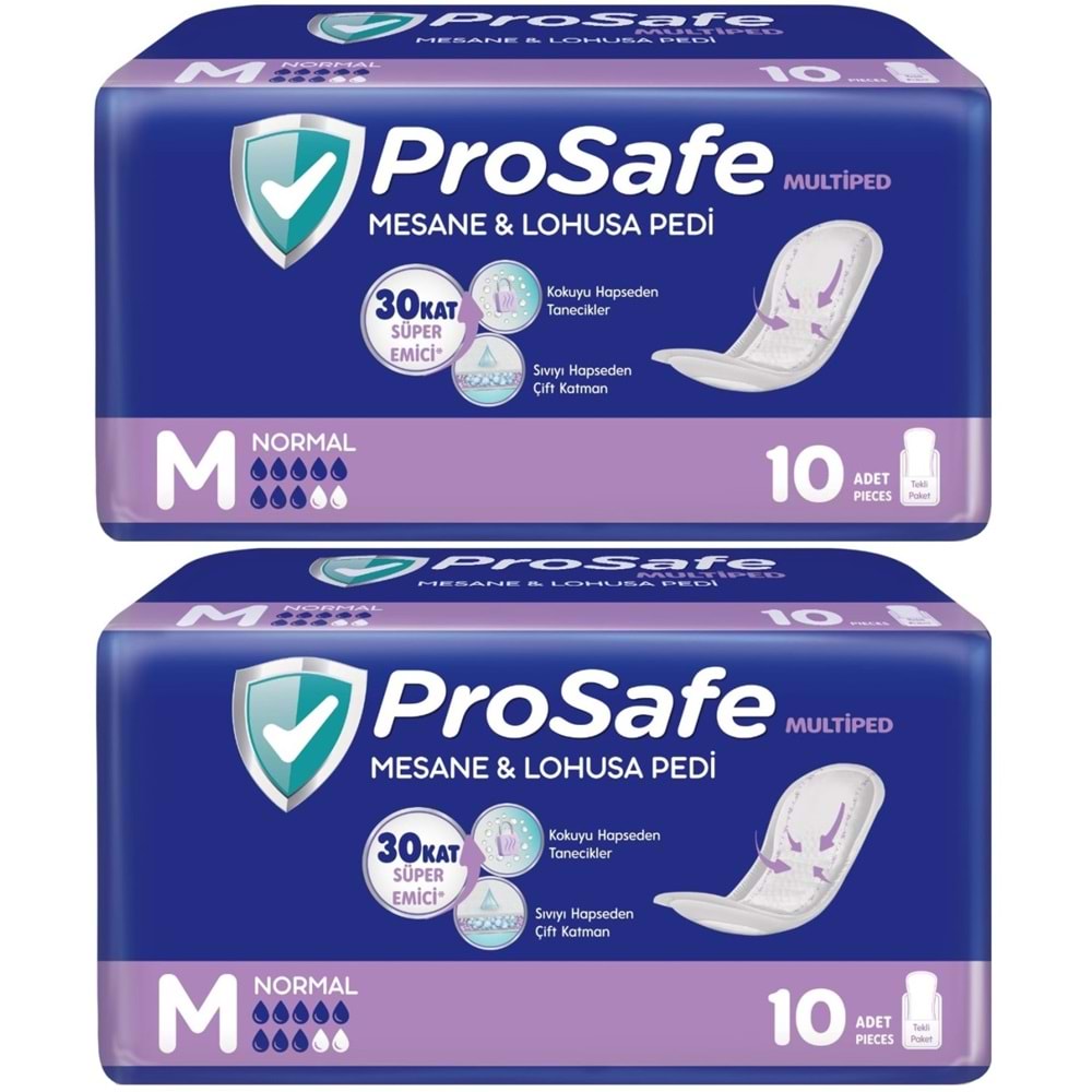 Prosafe Mesane & Lohusa Pedi M - Medium - Orta Boy Normal 20 Adet (2PK*10)