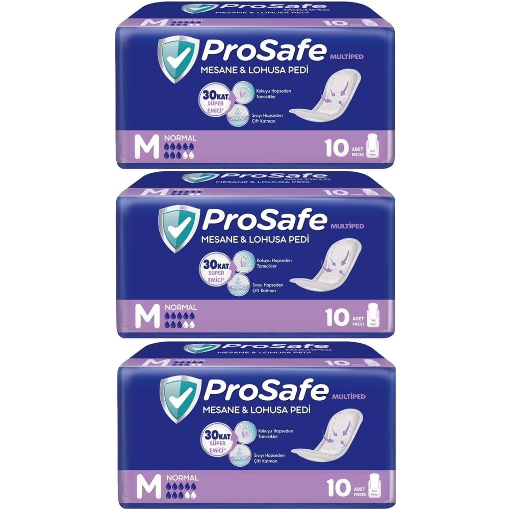 Prosafe Mesane & Lohusa Pedi M - Medium - Orta Boy Normal 30 Adet (3PK*10)