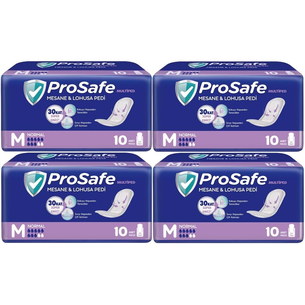 Prosafe Mesane & Lohusa Pedi M - Medium - Orta Boy Normal 40 Adet (4PK*10)