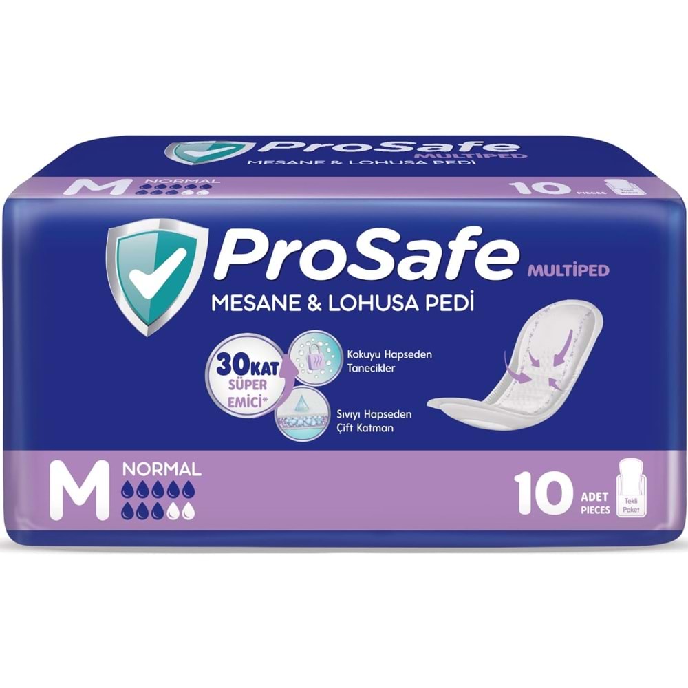 Prosafe Mesane & Lohusa Pedi M - Medium - Orta Boy Normal 50 Adet (5PK*10)