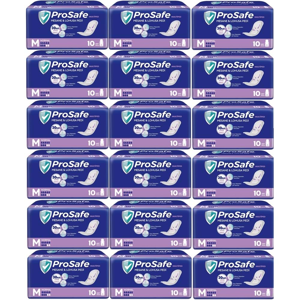 Prosafe Mesane & Lohusa Pedi M - Medium - Orta Boy Normal 180 Adet (18PK*10)