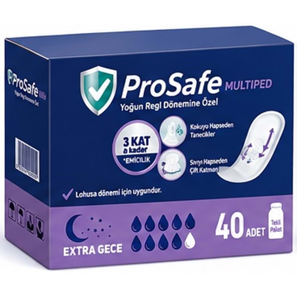 Prosafe Multiped Regl - Mesane - Lohusa Pedi L - Büyük - Large Extra/Gece 40 Adet
