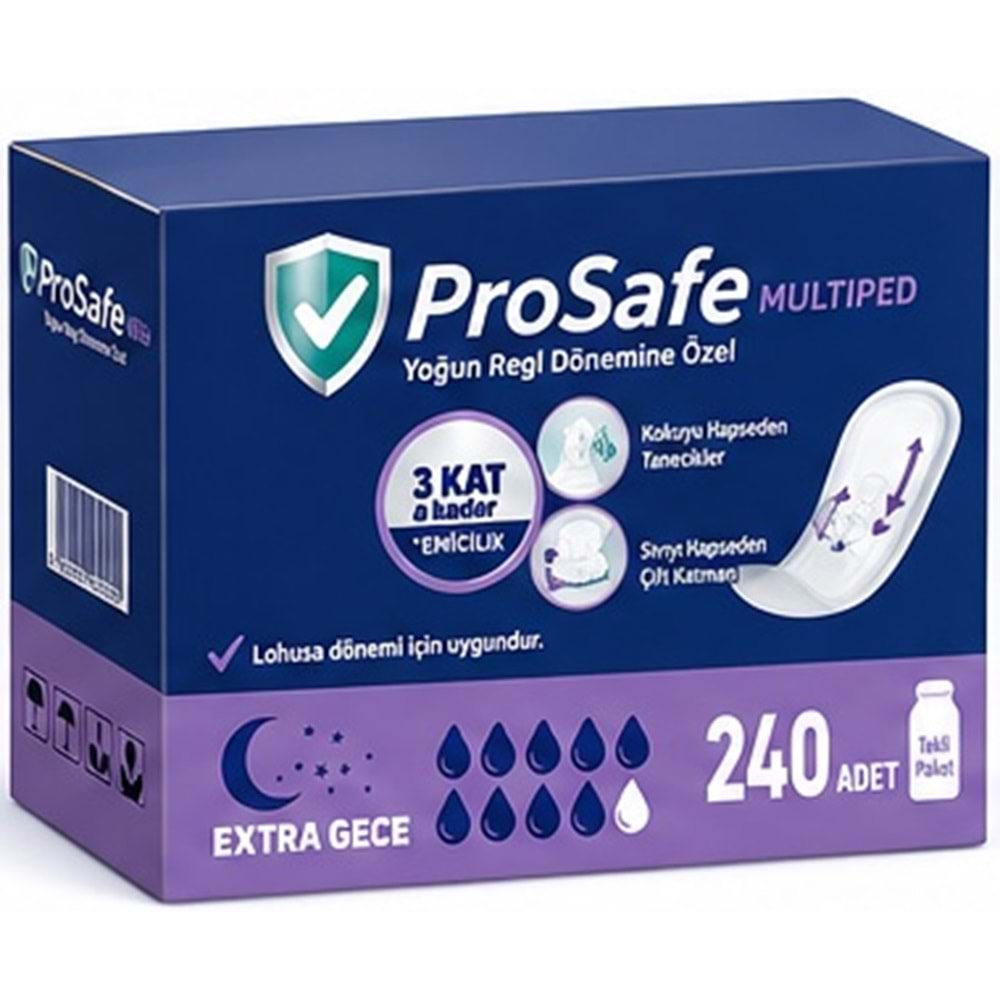 Prosafe Multiped Regl - Mesane - Lohusa Pedi L - Büyük - Large Extra/Gece 240 Adet