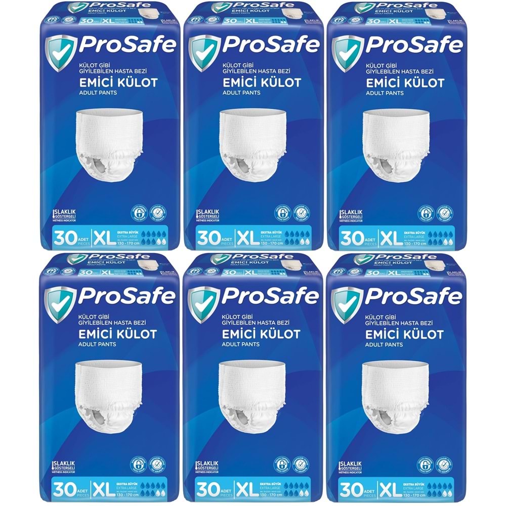 Prosafe Emici Külot Yetişkin Bezi XL-Extra Large 180 Adet (6PK*30)