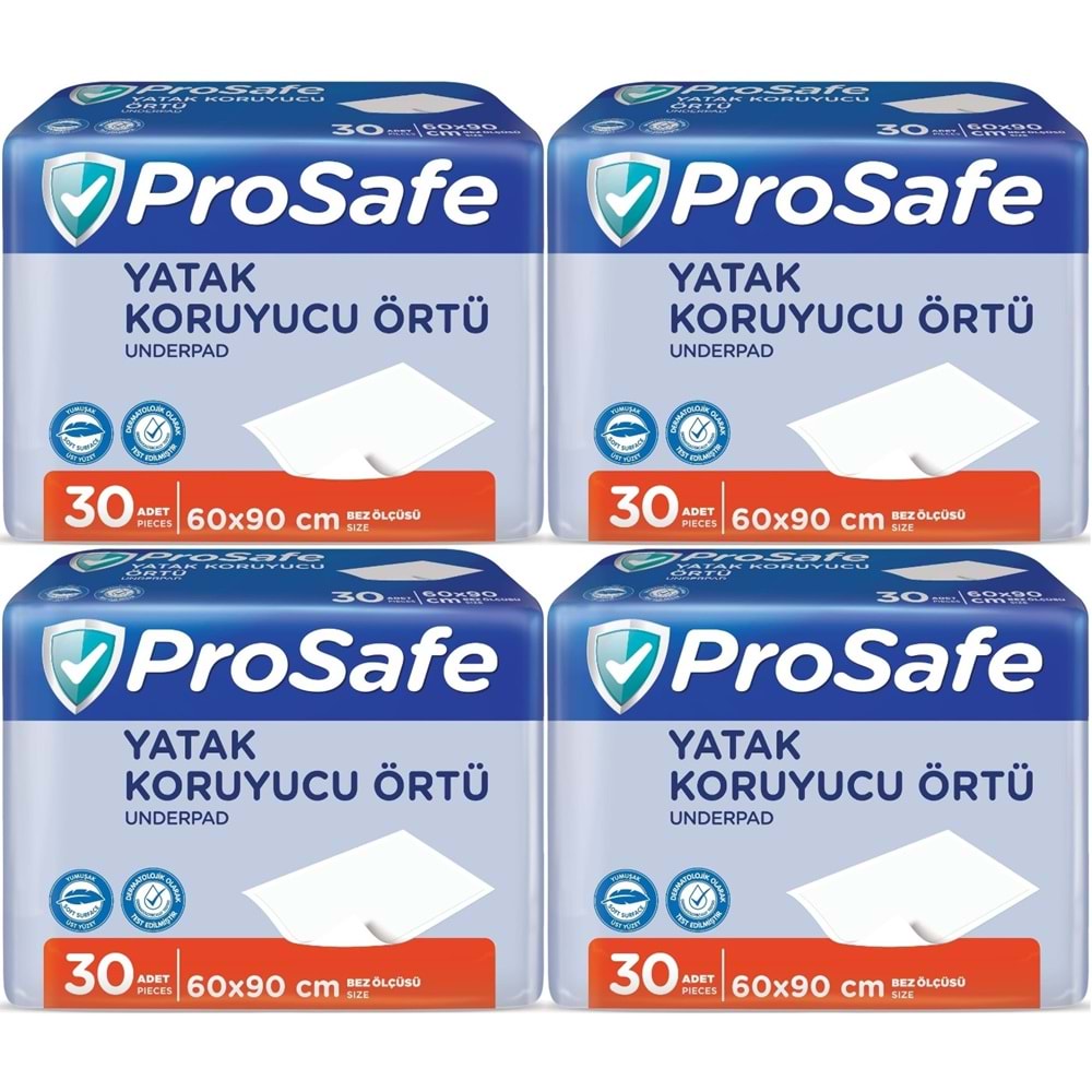 Prosafe Yetişkin Alt Açma Yatak Koruyucu Örtü 60*90CM 120 Adet (4PK*30)