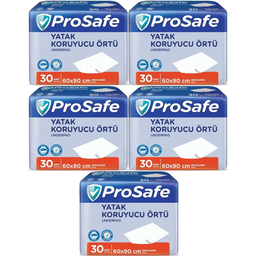 Prosafe Yetişkin Alt Açma Yatak Koruyucu Örtü 60*90CM 150 Adet (5PK*30)