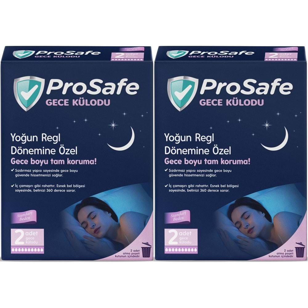 Prosafe Gece Külodu / Külot (Yoğun Regl Dönemine Özel) (4 Lü Set) (2PK*2)
