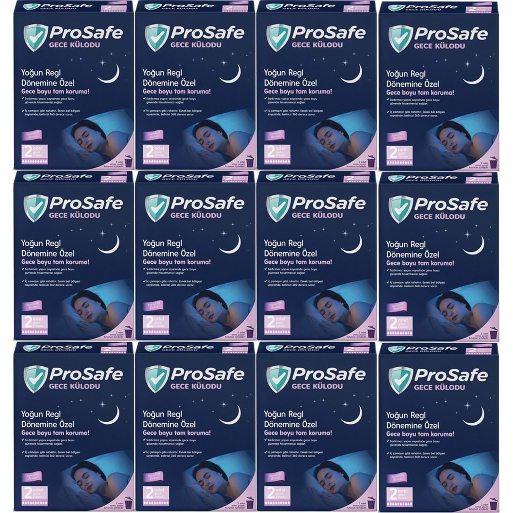 Prosafe Gece Külodu / Külot (Yoğun Regl Dönemine Özel) (24 Lü Set) (12PK*2)
