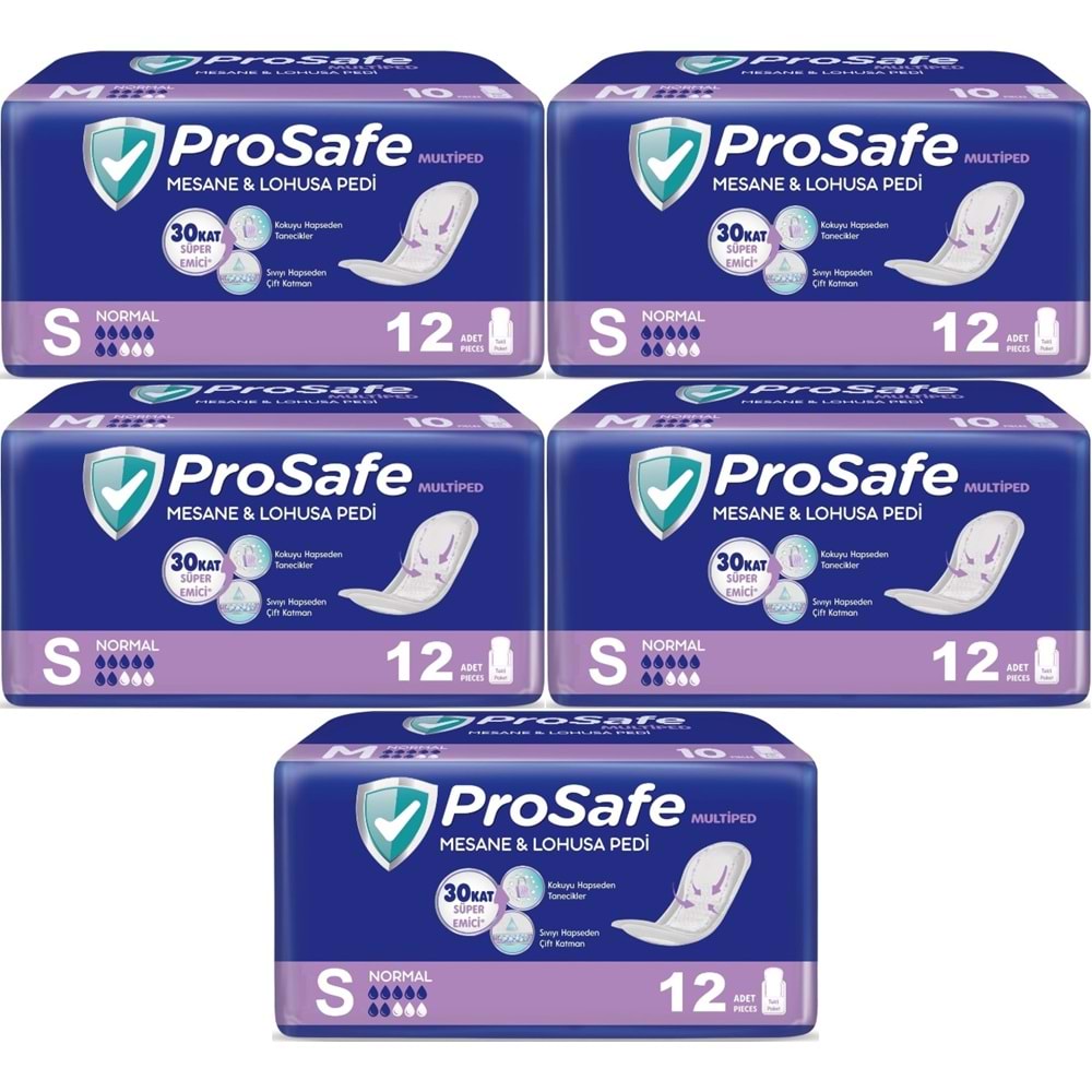 Prosafe Mesane & Lohusa Pedi S - Küçük - Small Normal 60 Adet (5PK*12)