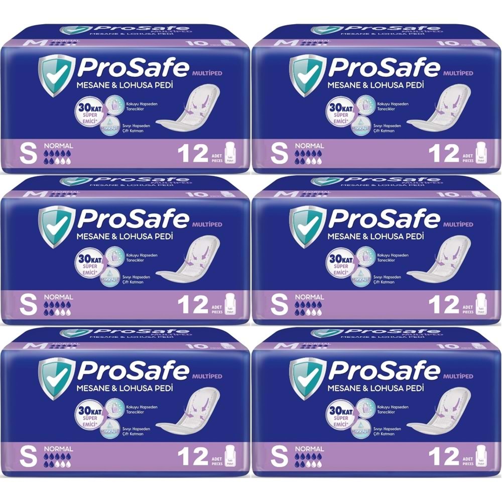 Prosafe Mesane & Lohusa Pedi S - Küçük - Small Normal 72 Adet (6PK*12)