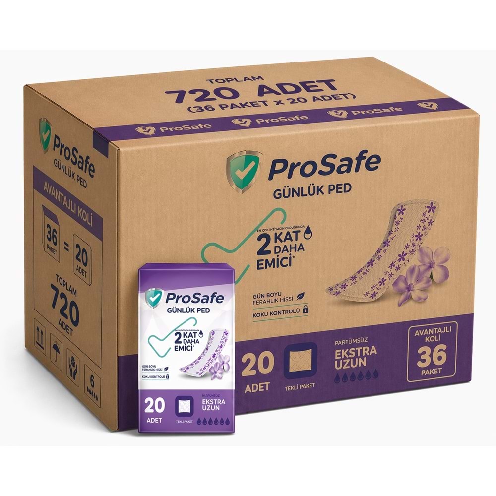 Prosafe Günlük Ped Extra Uzun 720 Adet