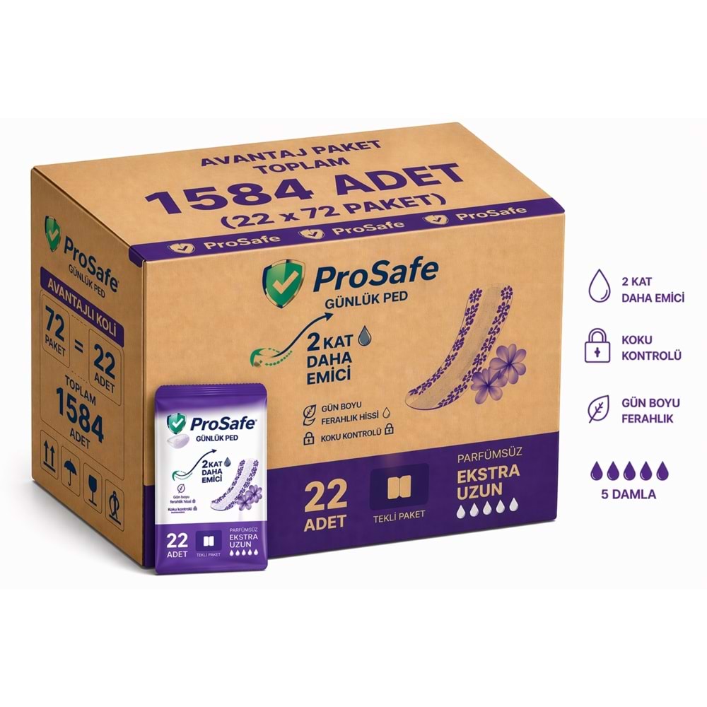 Prosafe Günlük Ped Uzun 1584 Adet