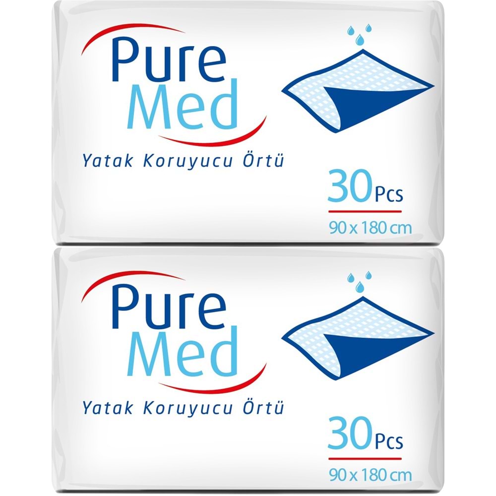 Puremed Yetişkin Yatak Koruyucu 90*180CM 60 Adet (2PK*30)