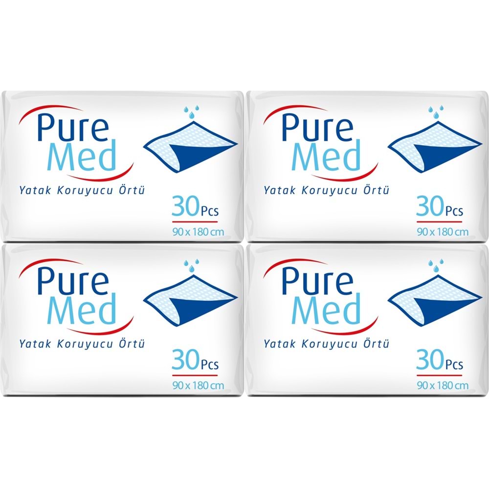 Puremed Yetişkin Yatak Koruyucu 90*180CM 120 Adet (4PK*30)