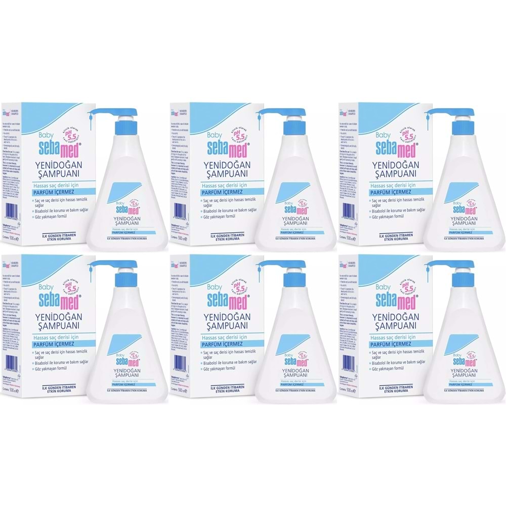 Sebamed Bebek Şampuanı 500ML Pompalı (Yenidoğanlar İçin) (6 Lı Set)