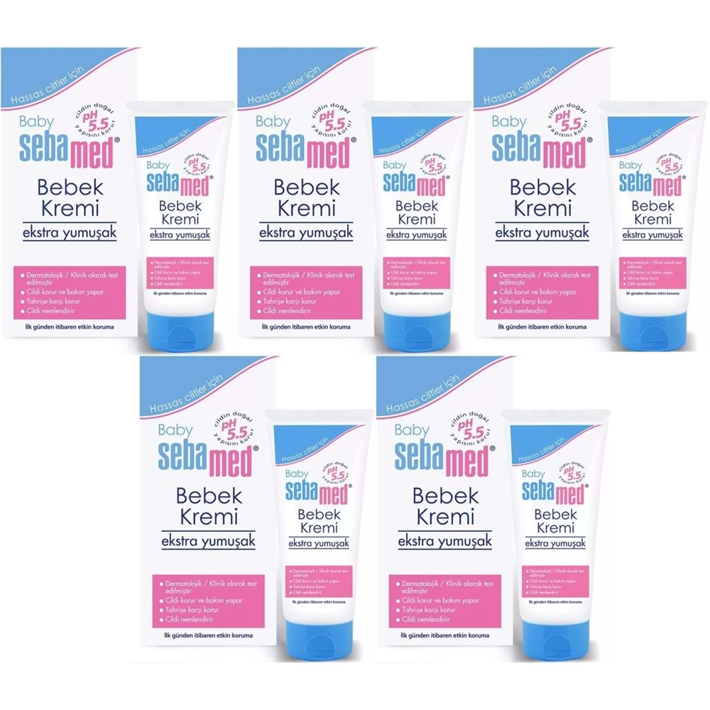Sebamed Bebek Kremi 200ML (Ekstra Yumuşak) (5 Li Set)