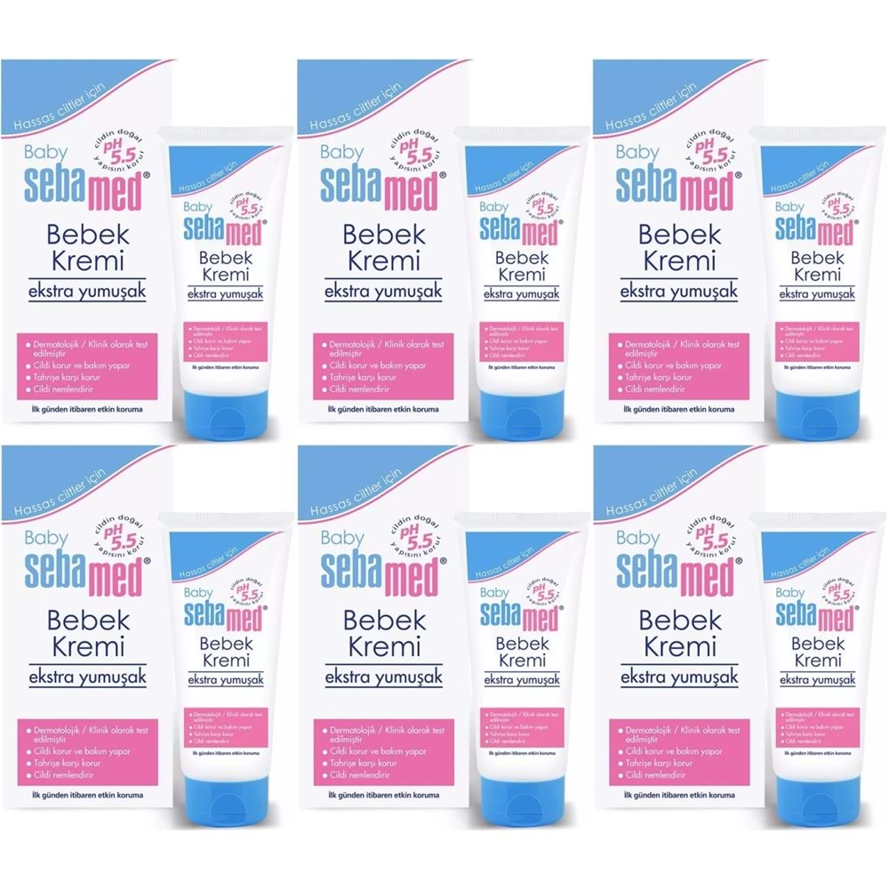 Sebamed Bebek Kremi 200ML (Ekstra Yumuşak) (6 Lı Set)