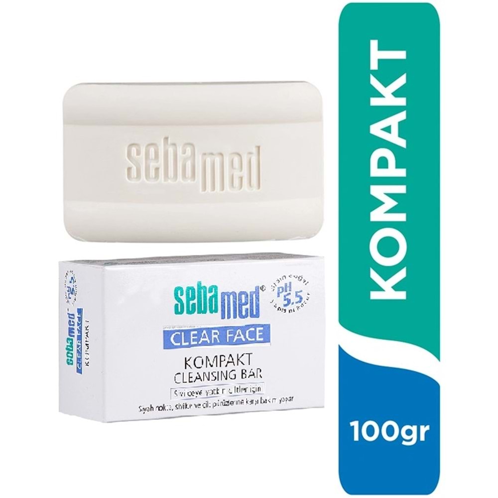 Sebamed Clear Face Kompakt Yüz Temizleme Barı Sabun Sivilceye Yatkın Cilt 100GR (4 Lü Set)