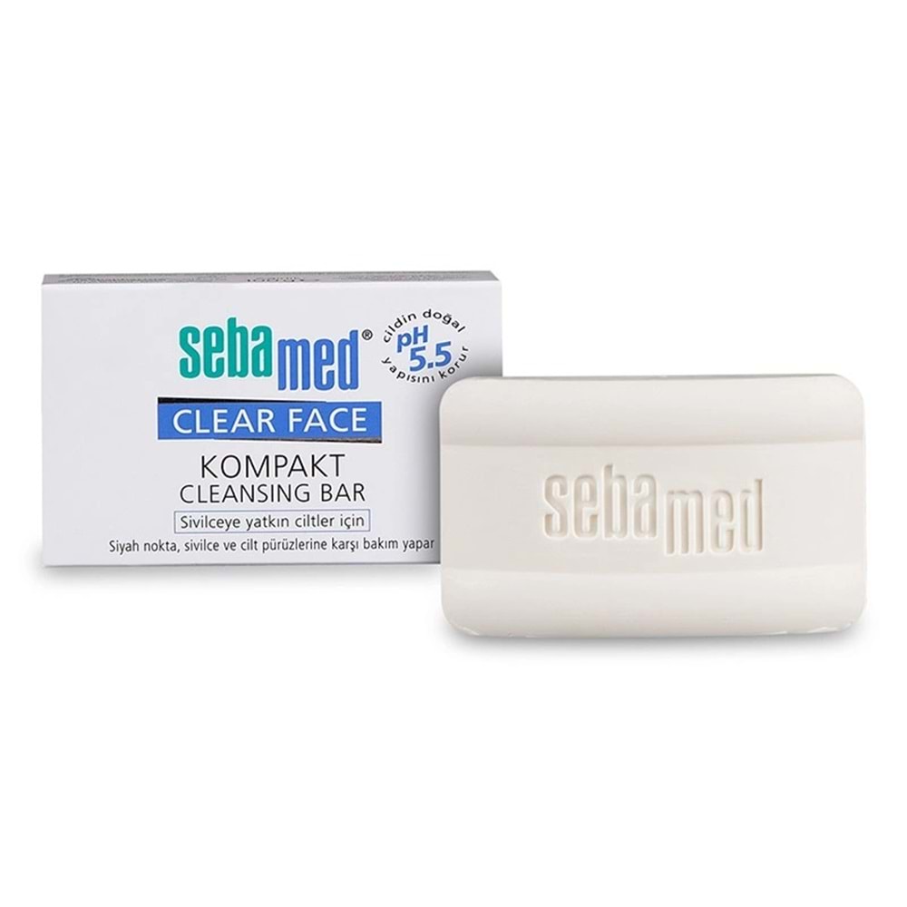 Sebamed Clear Face Kompakt Yüz Temizleme Barı Sabun Sivilceye Yatkın Cilt 100GR (5 Li Set)