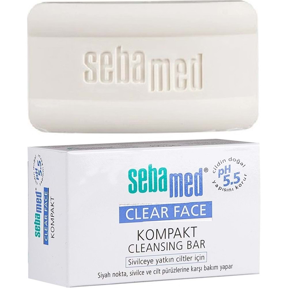Sebamed Clear Face Kompakt Yüz Temizleme Barı Sabun Sivilceye Yatkın Cilt 100GR (12 Li Set)