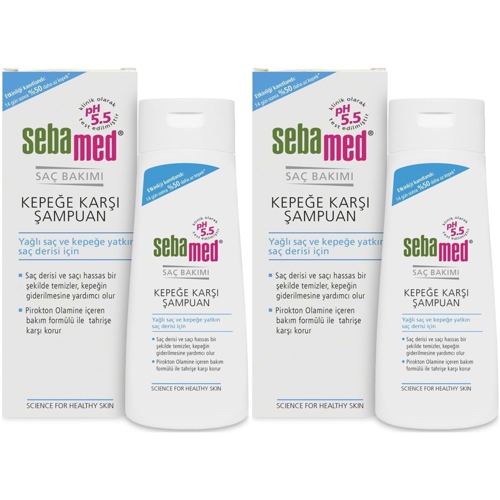 Sebamed Şampuan 200ML Kepeğe Karşı (Yağlı ve Kepeğe yatkın saç derisi İçin) (2 Li Set)