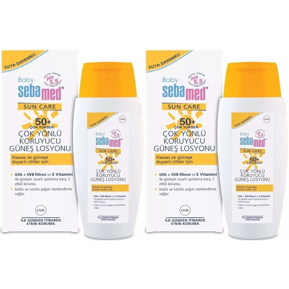 Sebamed Sun Care Bebek Güneş Losyonu Kremi 50+ Faktör 150ML (Hassas Ciltler İçin) (2 Li Set)