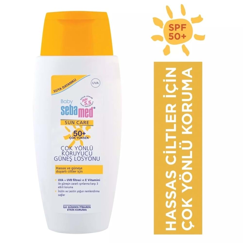 Sebamed Sun Care Bebek Güneş Losyonu Kremi 50+ Faktör 150ML (Hassas Ciltler İçin) (5 Li Set)