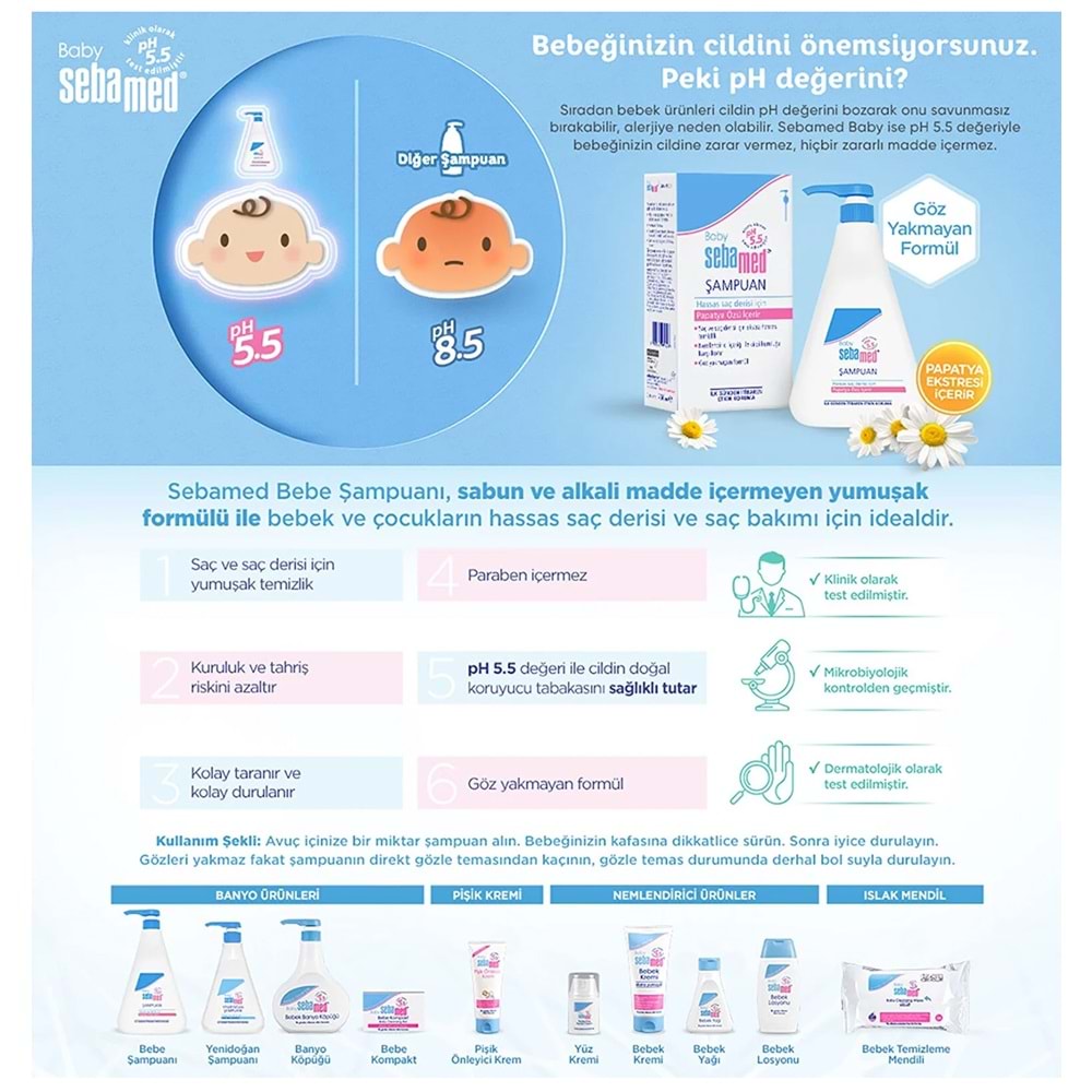 Sebamed Bebek Şampuanı 750ML Pompalı (Fırsat Pk) (3 Lü Set)