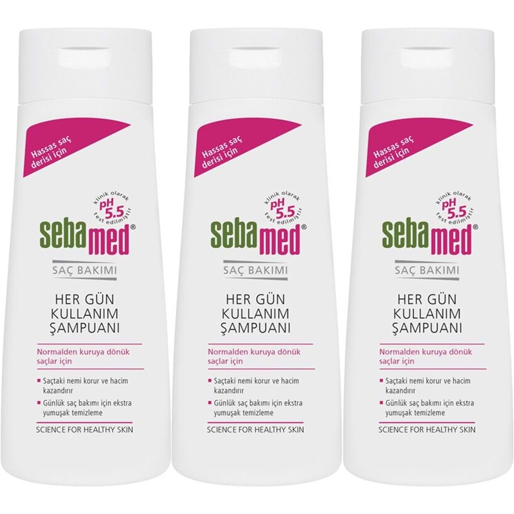 Sebamed Şampuan 400ML Hergün Kullanım (Tüm Saç Tipleri için) (3 Lü Set)