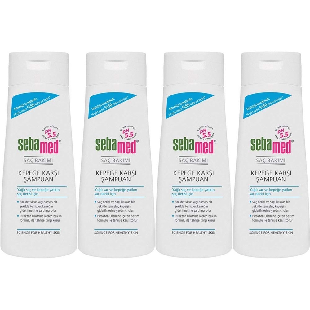 Sebamed Şampuan 400ML Kepeğe Karşı ve Yağlı Saç Tipleri için (4 Lü Set)