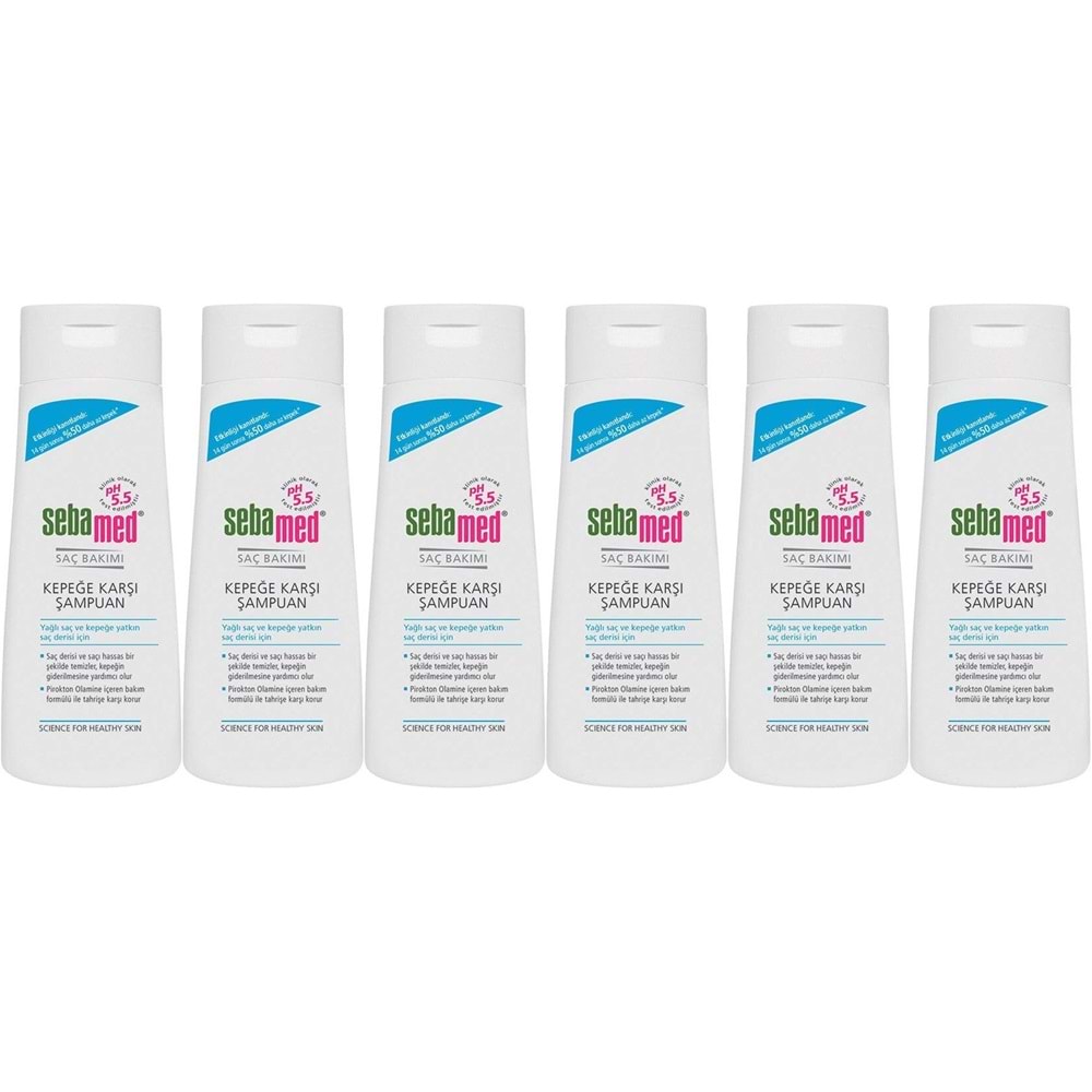 Sebamed Şampuan 400ML Kepeğe Karşı ve Yağlı Saç Tipleri için (6 Lı Set)