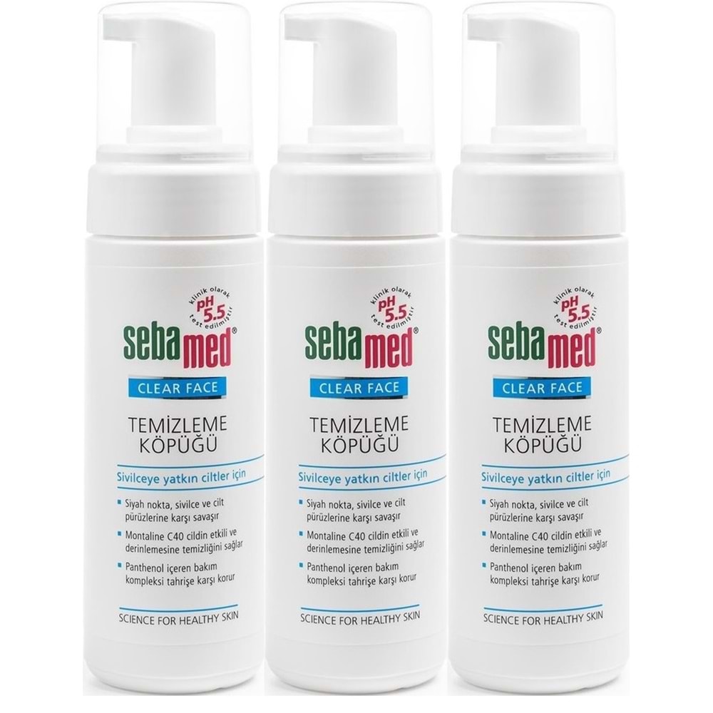 Sebamed Clear Face Yüz Temizleme Köpüğü 150ML (3 Lü Set)