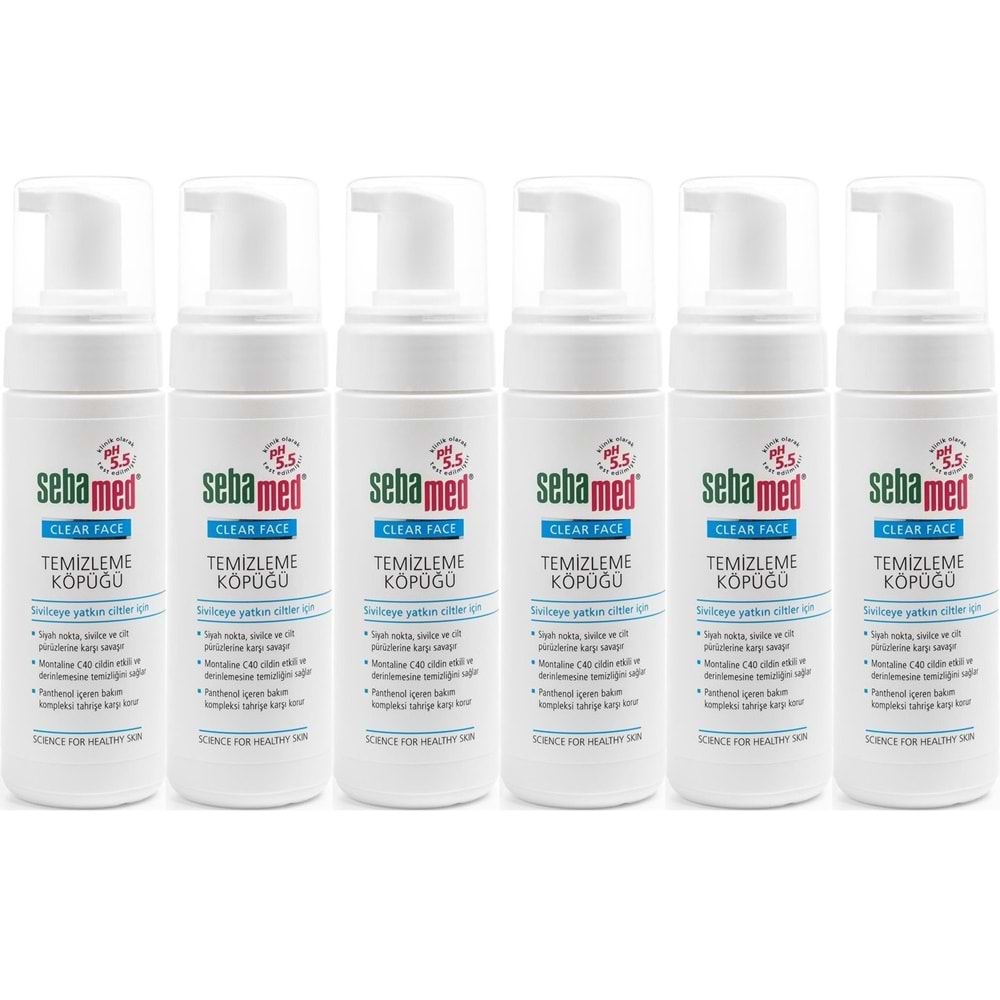 Sebamed Clear Face Yüz Temizleme Köpüğü 150ML (6 Lı Set)