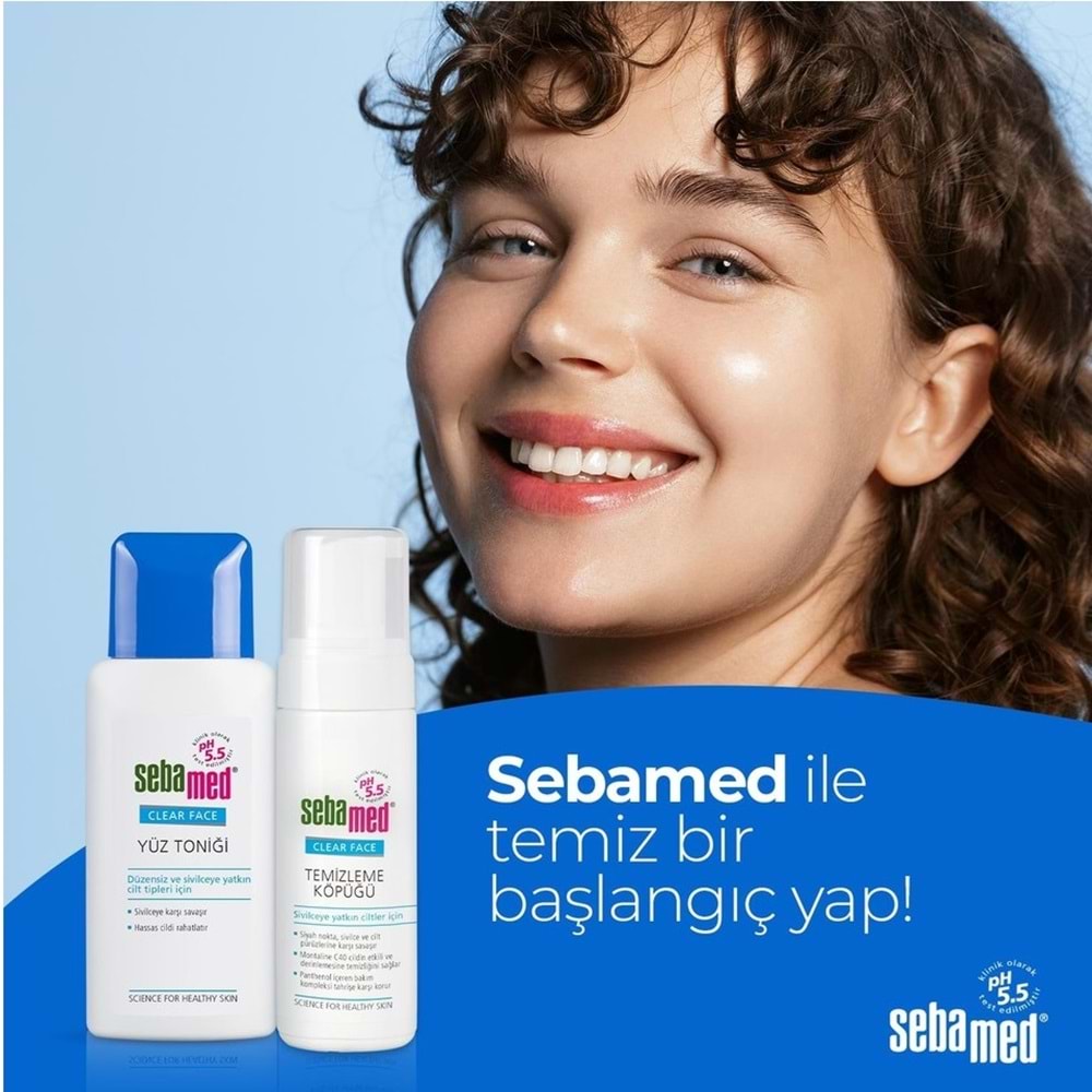 Sebamed Clear Face Temizleyici Yüz Toniği + Bakım Jeli + Yüz Temizleme Köpüğü Top:350ML (Avantaj PK)
