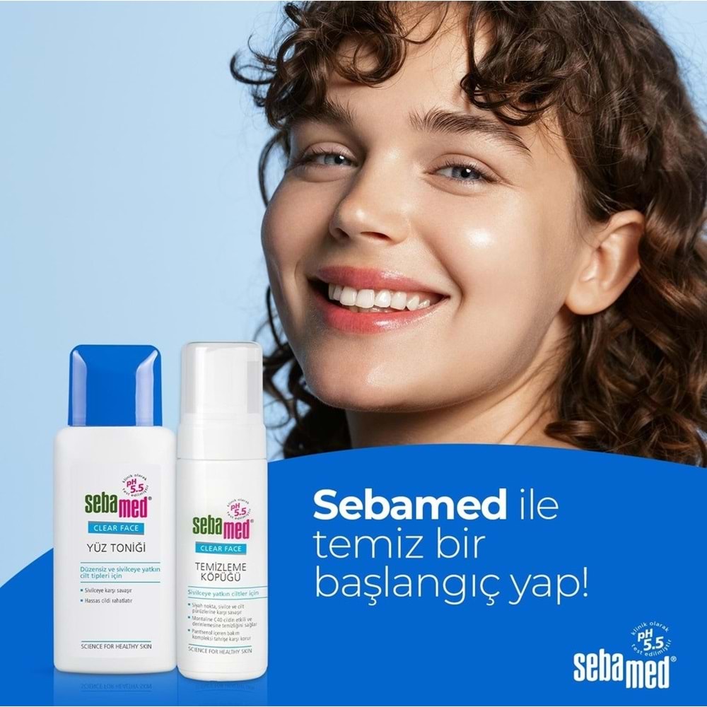 Sebamed Clear Face Temizleyici Yüz Toniği + Bakım Jeli + Yüz Temizleme Köpüğü Top:350ML (Avantaj PK)